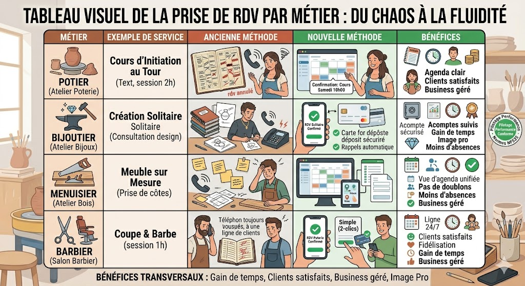Choisir une application de prise de rendez-vous selon le métier et l'organisation de l'entreprise
