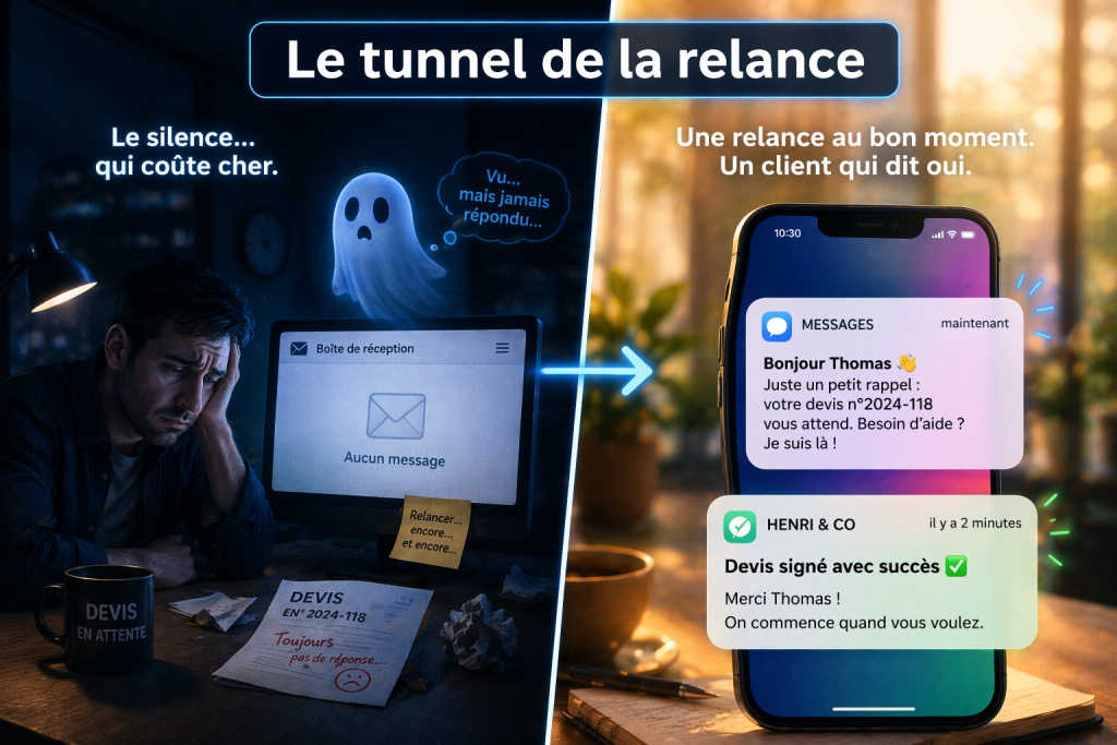 Exemple de messages relance prospects email sms pour augmenter son taux de conversion en 2026.