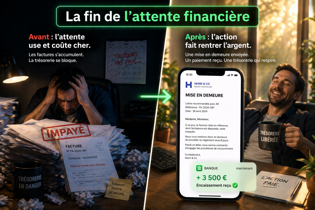 Les étapes de la facture impayee procedure relance mise en demeure pour TPE en 2026.