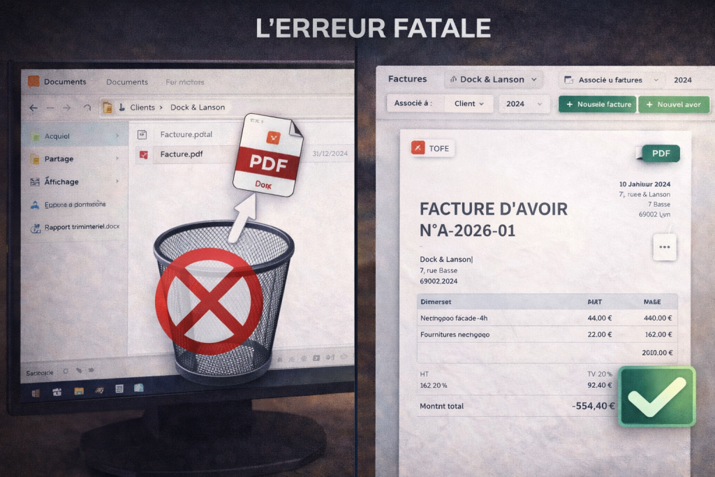 Application des bons remboursements avoirs methode comptable légale en 2026.