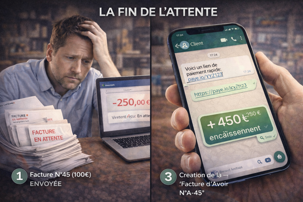 Exemple concret d'un lien de paiement utilisation pour accélérer sa trésorerie en 2026.
