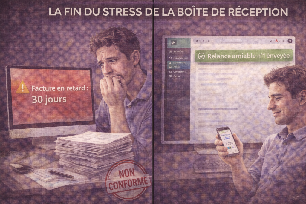 Application d'une relances impayes strategie automatisée pour les TPE en 2026.