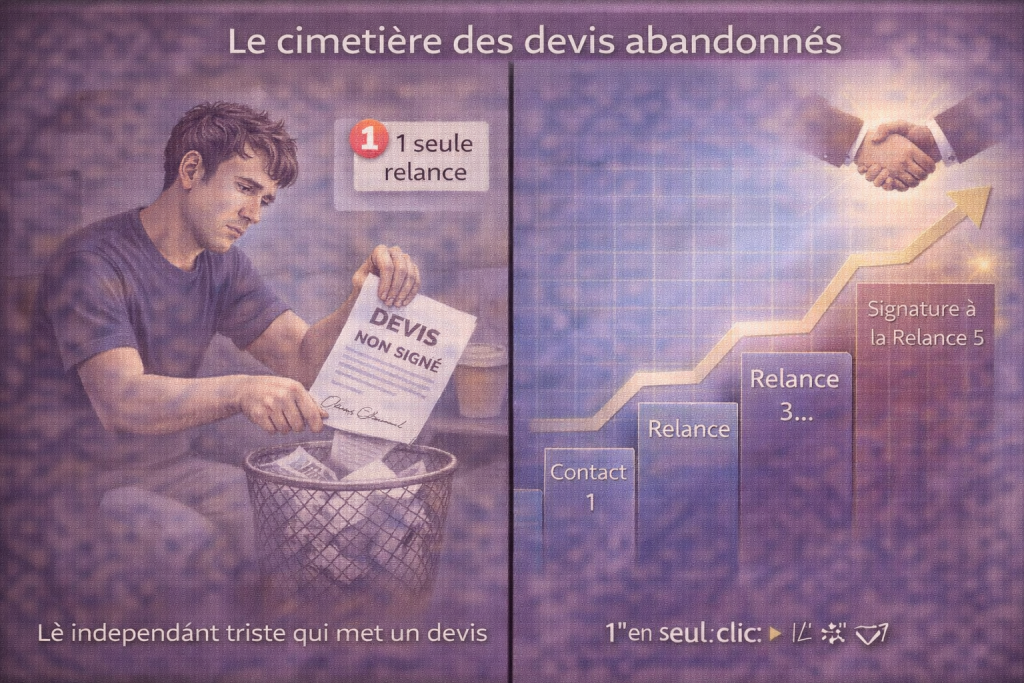 La différence de chiffre d'affaires en appliquant des relances qui convertissent cadence en 2026.