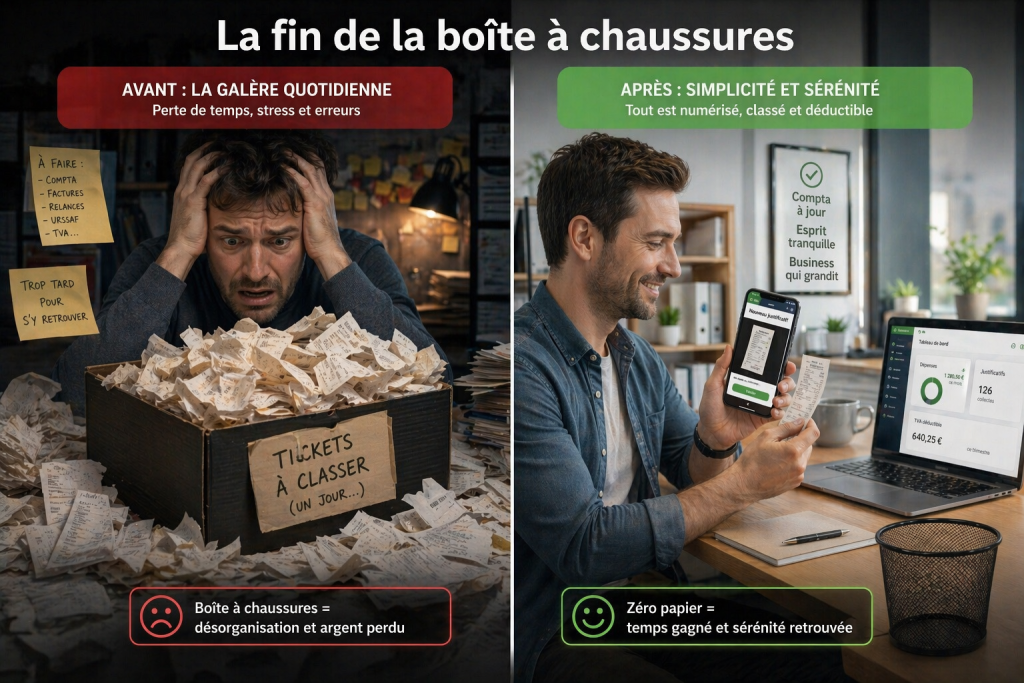 Application d'une justificatifs zero papier methode pour dématérialiser la comptabilité d'une TPE en 2026.