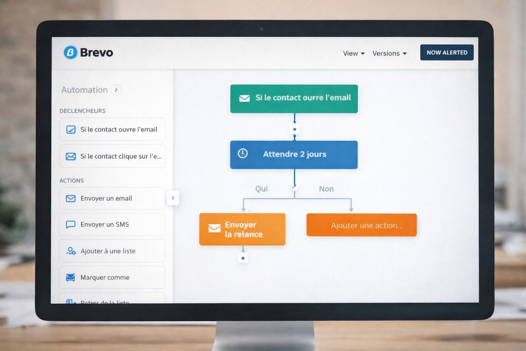 Création d'un scénario de marketing automation sur le logiciel Brevo Emailing pour automatiser la relance client d'une TPE.