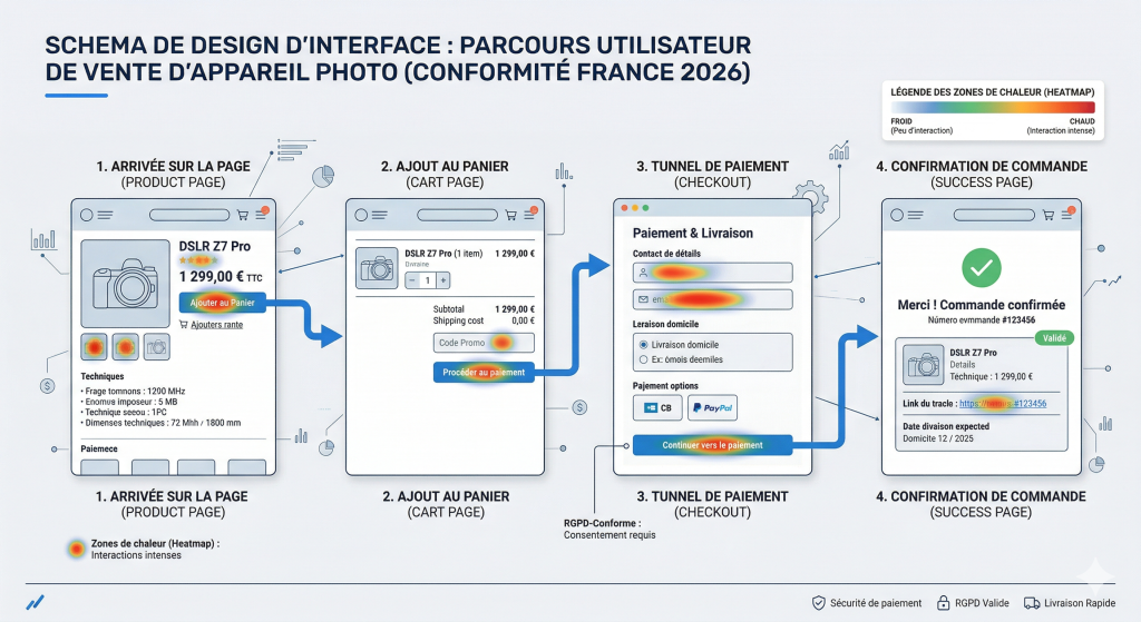 Structure de conversion d'une page de réservation en ligne optimisée pour le SEO 2026.