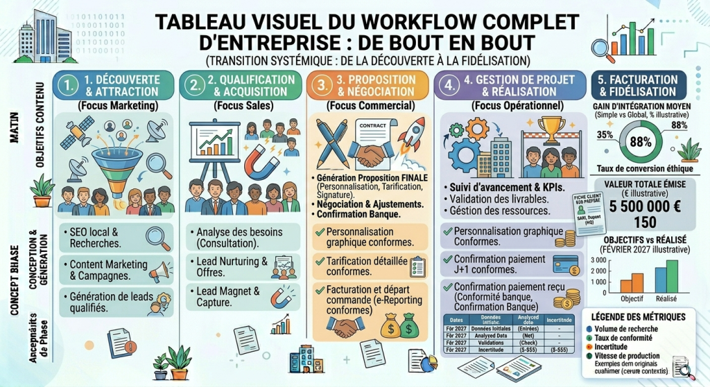 workflow devis facture etapes tpe 2026
