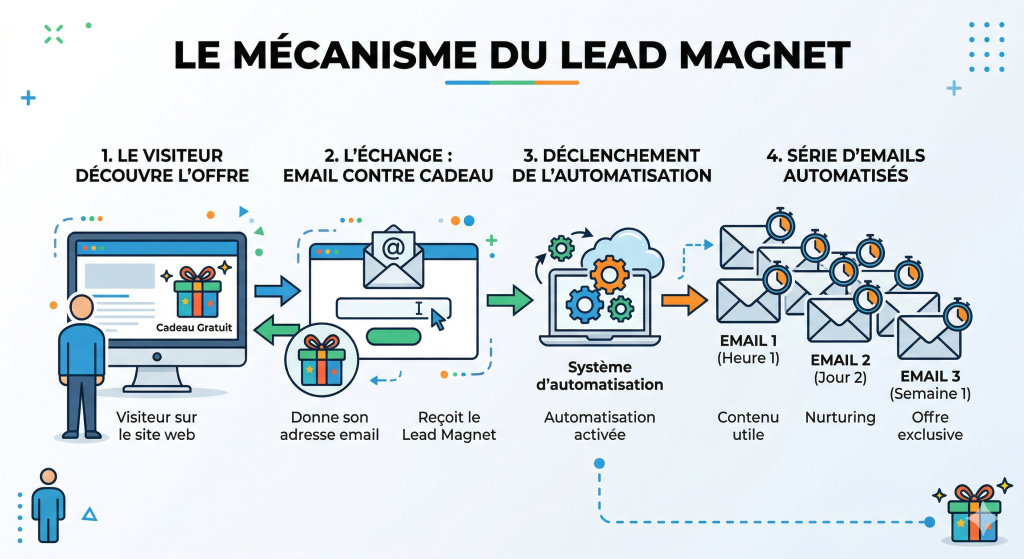Stratégie de capture d'email et lead magnet pour le marketing d'une TPE.