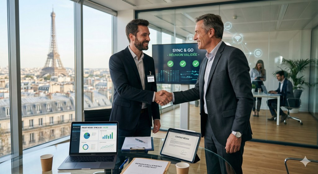Signature d'un contrat suite à une prise de rendez-vous automatisée réussie