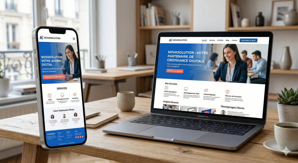 Création d'un site web responsive design pour PME optimisé pour le mobile