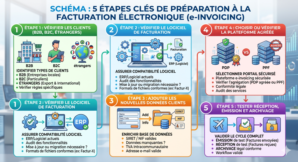 Calendrier 2026 et 2027 des obligations de facturation électronique pour les entreprises.